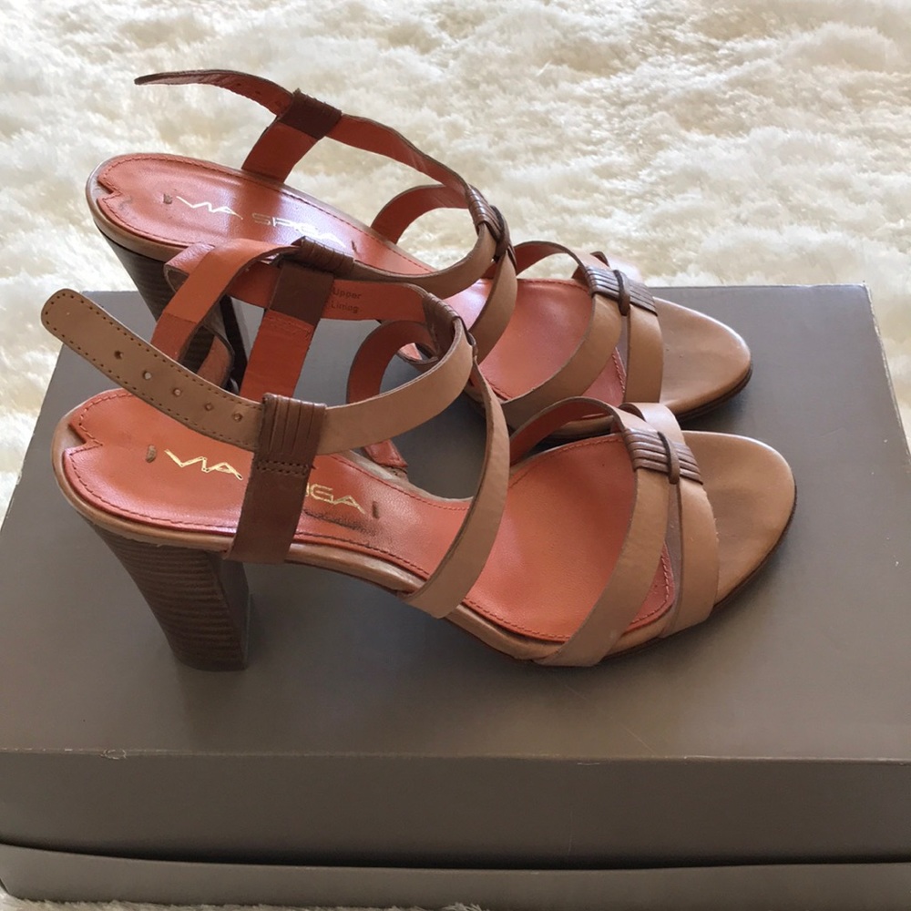 Via Spiga Heeled Leather Sandals Size 6